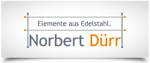 Logodesign Elemente aus Edelstahl Heimsheim